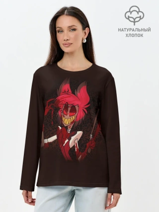 Лонгслив женский. Хлопок / Hazbin Hotel