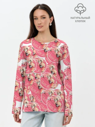 Лонгслив женский. Хлопок / Отель хазбин