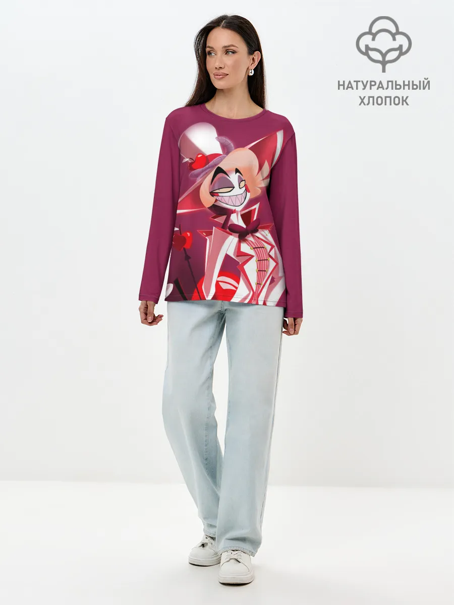 Лонгслив женский. Хлопок / Hazbin Hotel