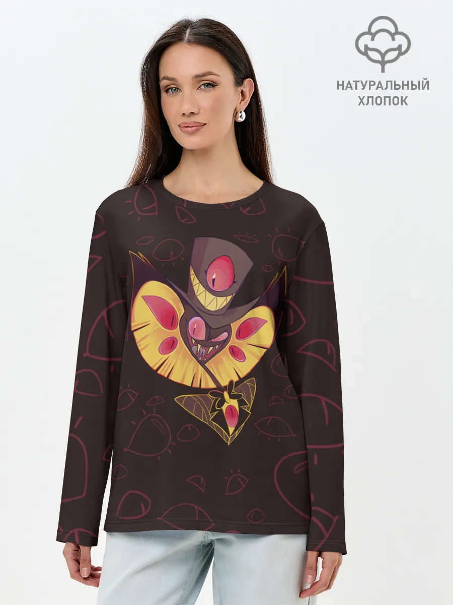 Лонгслив женский. Хлопок / Hazbin Hotel