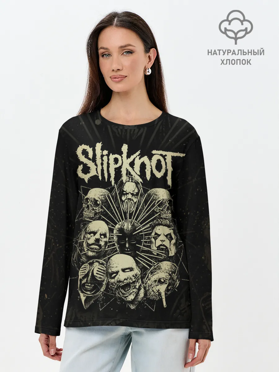 Лонгслив женский. Хлопок / Slipknot