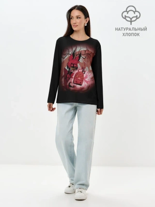 Лонгслив женский. Хлопок / Hazbin Hotel