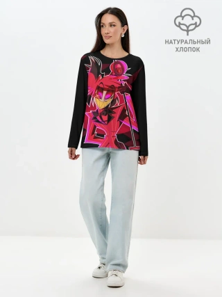 Лонгслив женский. Хлопок / Отель хазбин