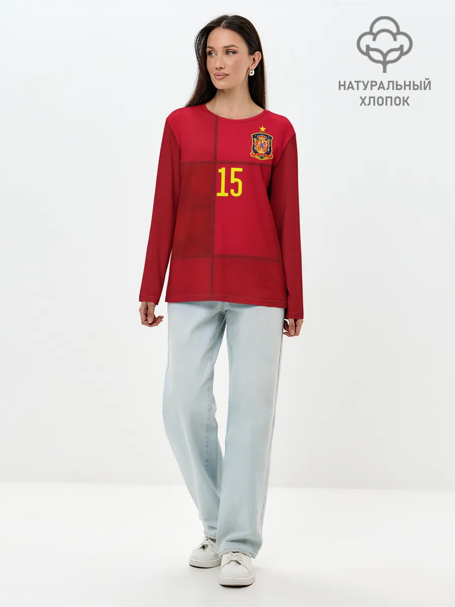Лонгслив женский. Хлопок / Ramos home EURO 2020