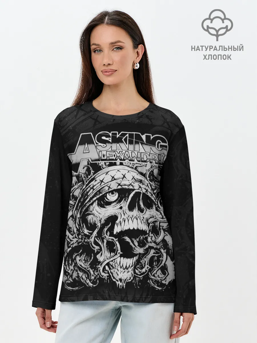 Лонгслив женский. Хлопок / Asking Alexandria