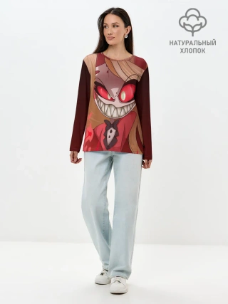 Лонгслив женский. Хлопок / Hazbin Hotel