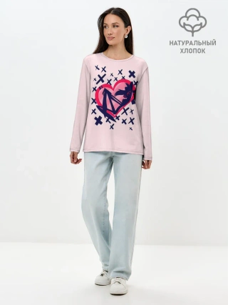 Лонгслив женский. Хлопок / Отель Хазбин