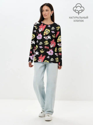 Лонгслив женский. Хлопок / ОТЕЛЬ ХАЗБИН