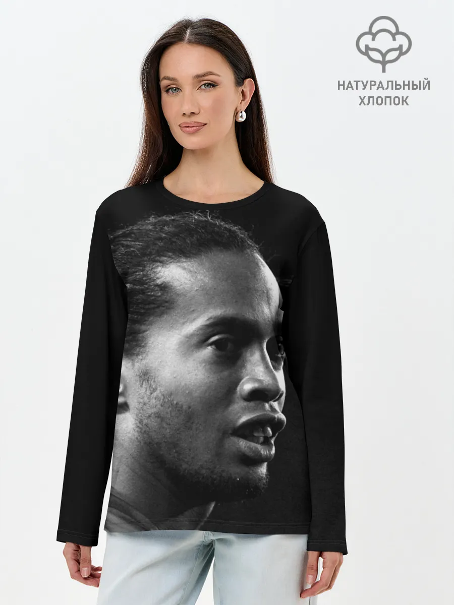 Лонгслив женский. Хлопок / Роналдиньо
