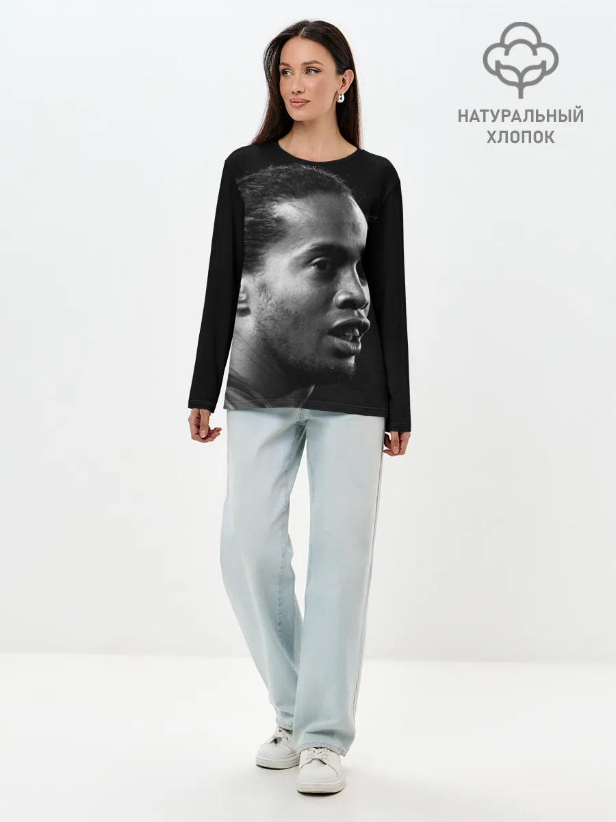 Лонгслив женский. Хлопок / Роналдиньо