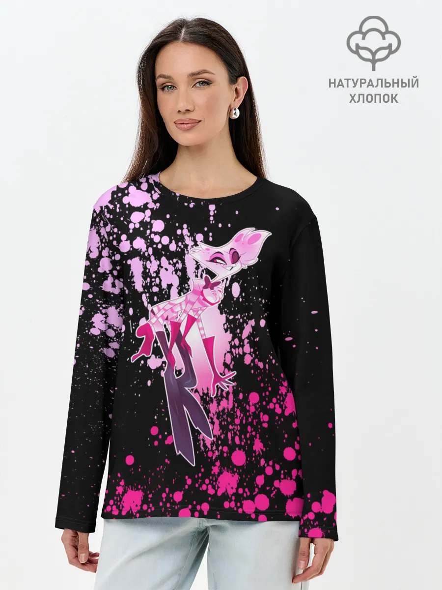 Лонгслив женский. Хлопок / Hazbin Hotel