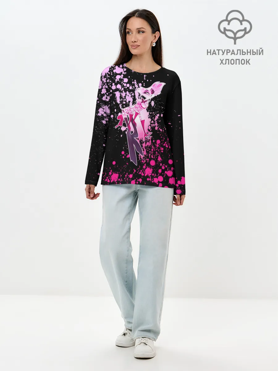 Лонгслив женский. Хлопок / Hazbin Hotel