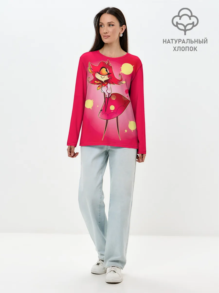 Лонгслив женский. Хлопок / Hazbin Hotel