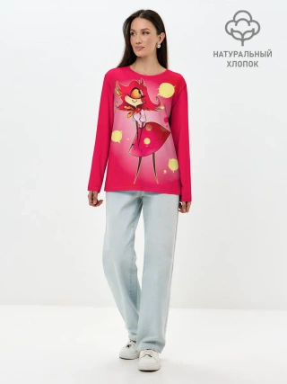 Лонгслив женский. Хлопок / Hazbin Hotel