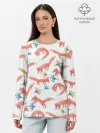 Лонгслив женский. Хлопок / Fox Pattern