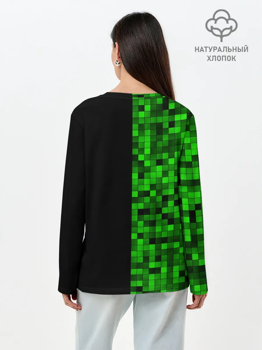 Лонгслив женский. Хлопок / MINECRAFT