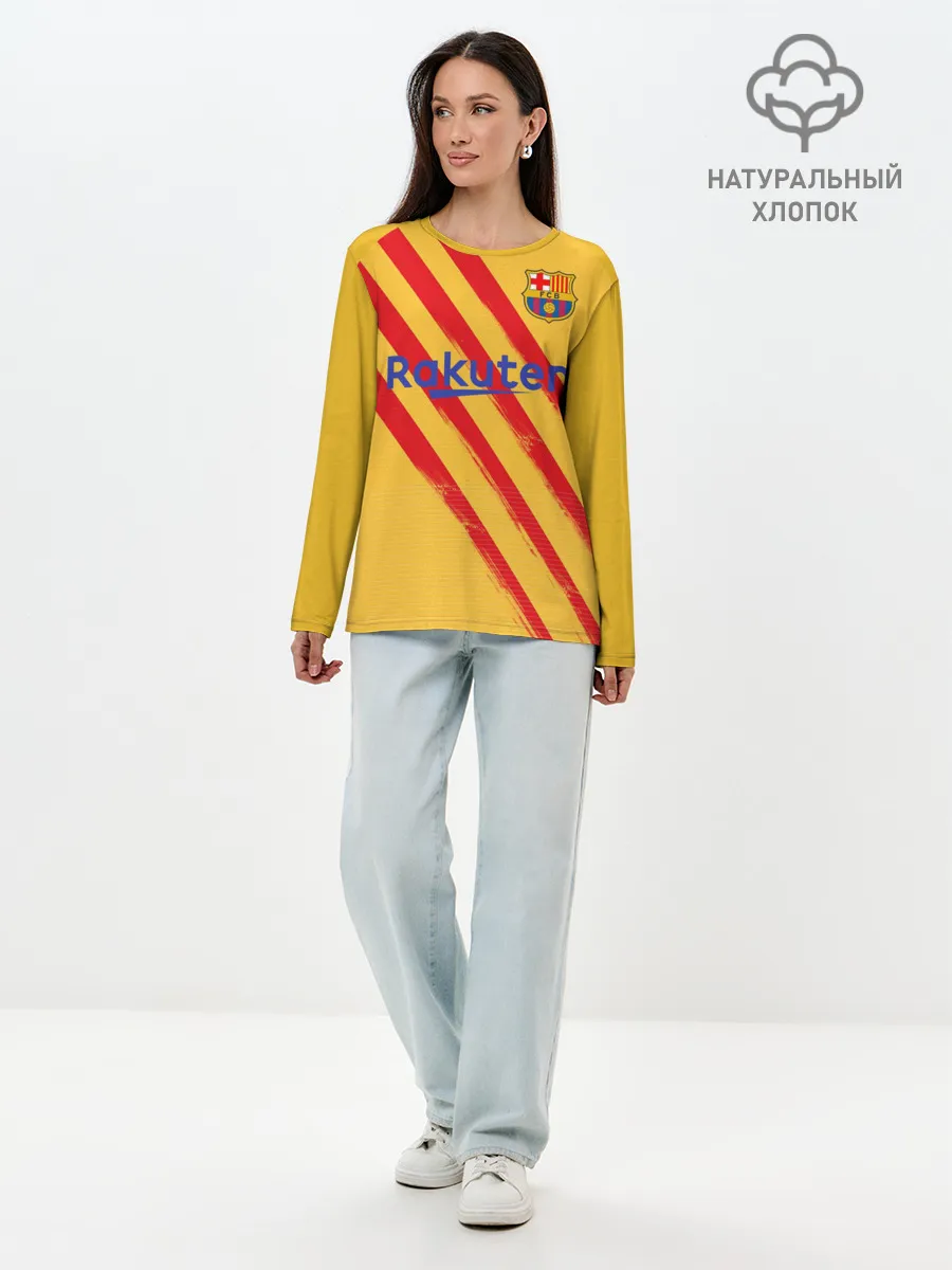 Лонгслив женский. Хлопок / Messi 4-th kit 19-20