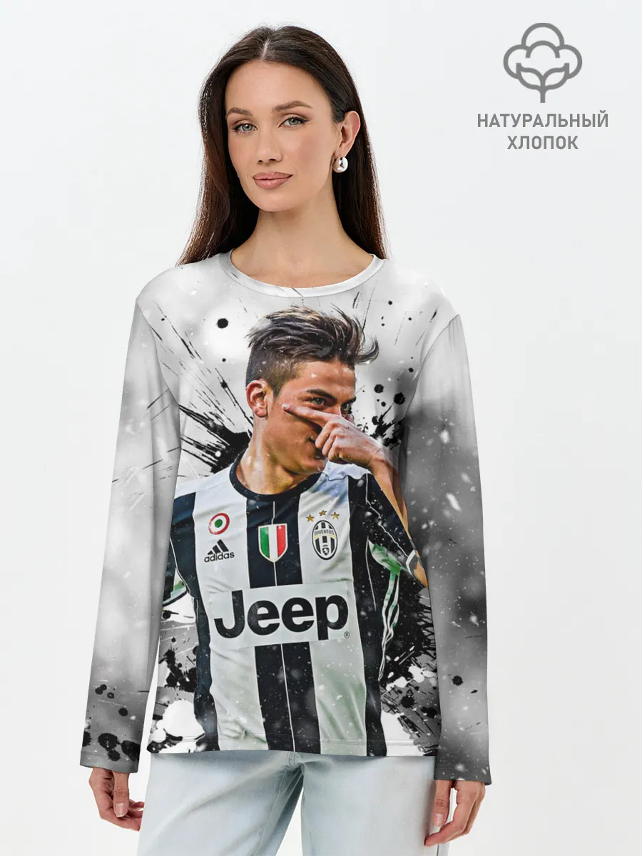 Лонгслив женский. Хлопок / Пауло Дибала