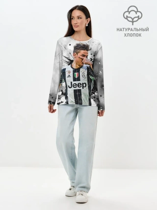 Лонгслив женский. Хлопок / Пауло Дибала