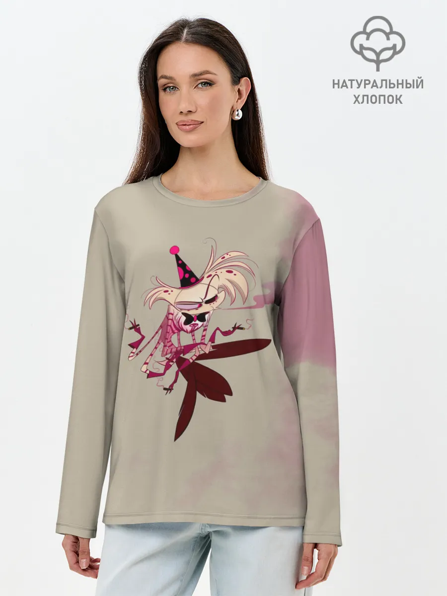 Лонгслив женский. Хлопок / Hazbin Hotel