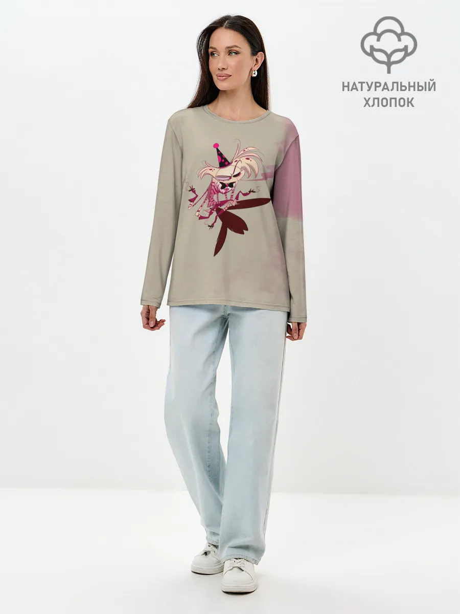 Лонгслив женский. Хлопок / Hazbin Hotel