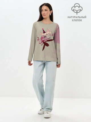 Лонгслив женский. Хлопок / Hazbin Hotel