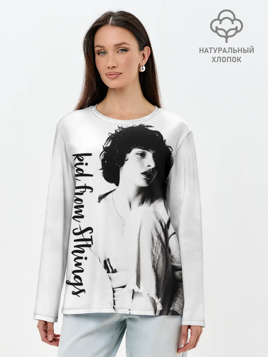Лонгслив женский. Хлопок / Финн Вулфард