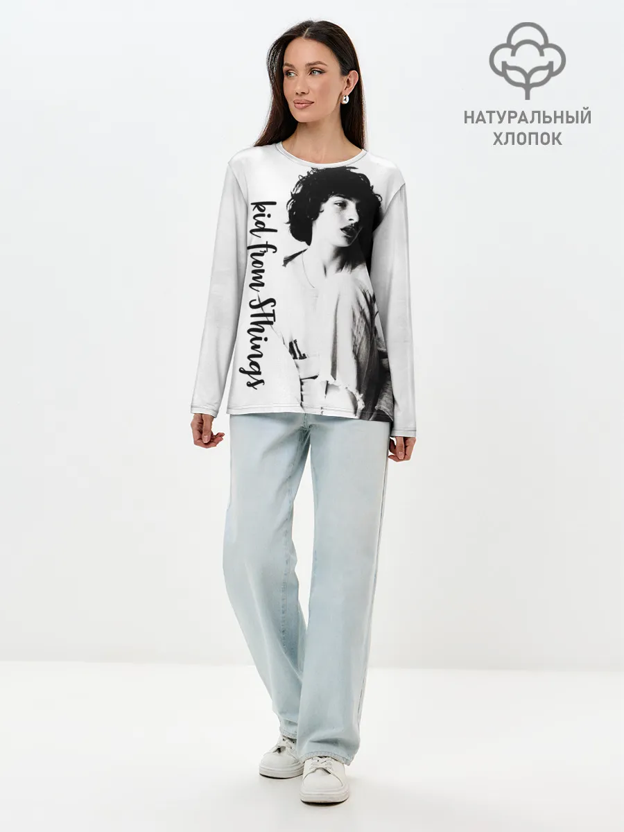 Лонгслив женский. Хлопок / Финн Вулфард
