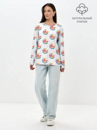 Лонгслив женский. Хлопок / OK BOOMER