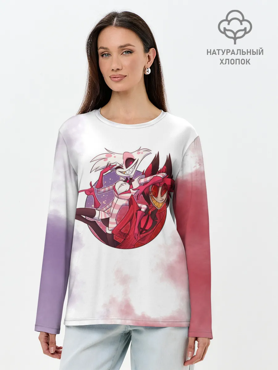 Лонгслив женский. Хлопок / Hazbin Hotel