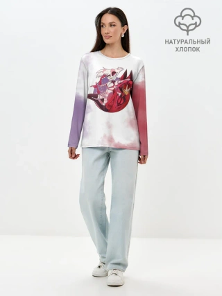 Лонгслив женский. Хлопок / Hazbin Hotel