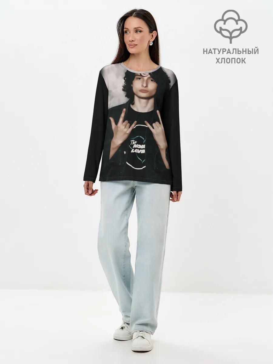 Лонгслив женский. Хлопок / finn wolfhard