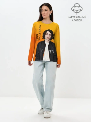 Лонгслив женский. Хлопок / finn wolfhard