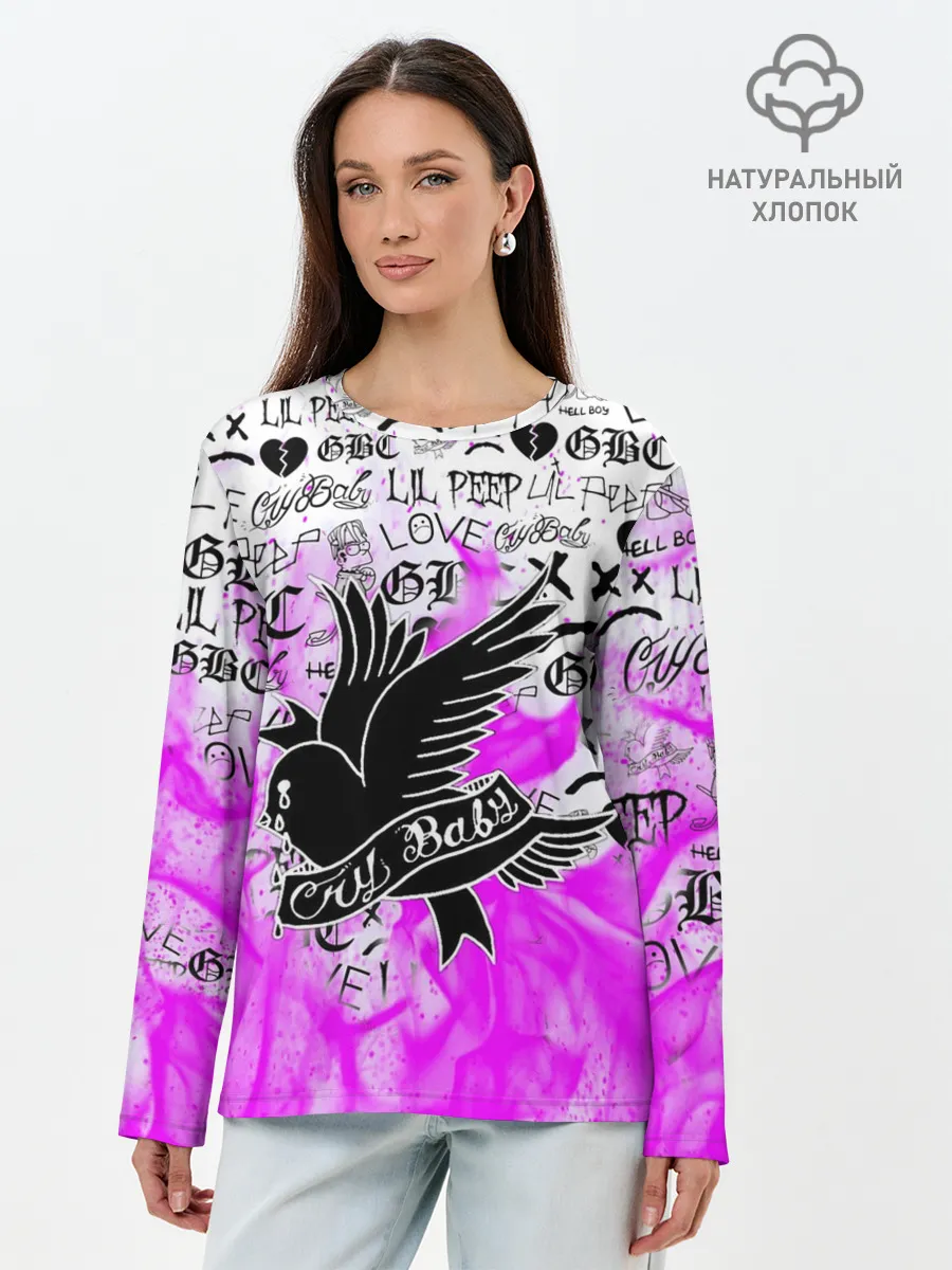 Лонгслив женский. Хлопок / CRY BABY LIL PEEP