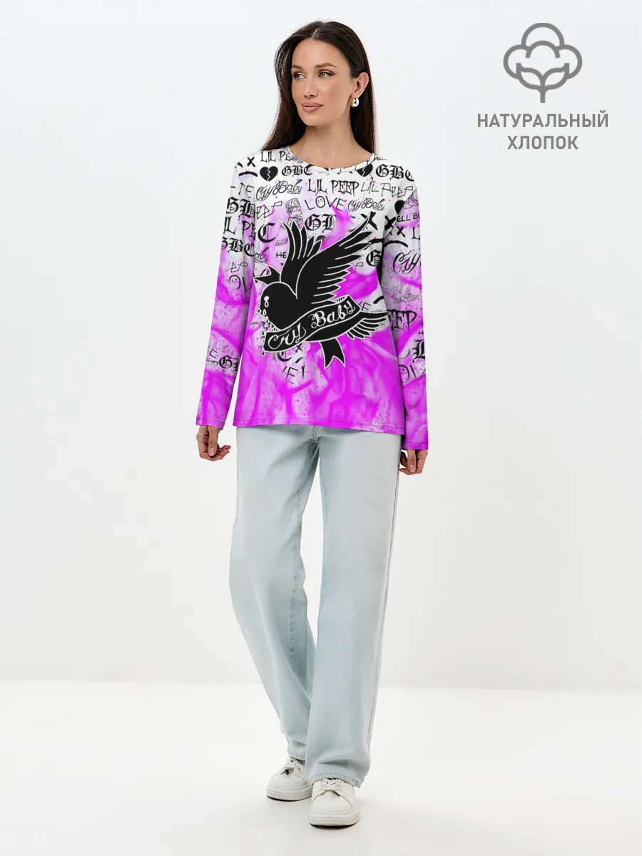 Лонгслив женский. Хлопок / CRY BABY LIL PEEP