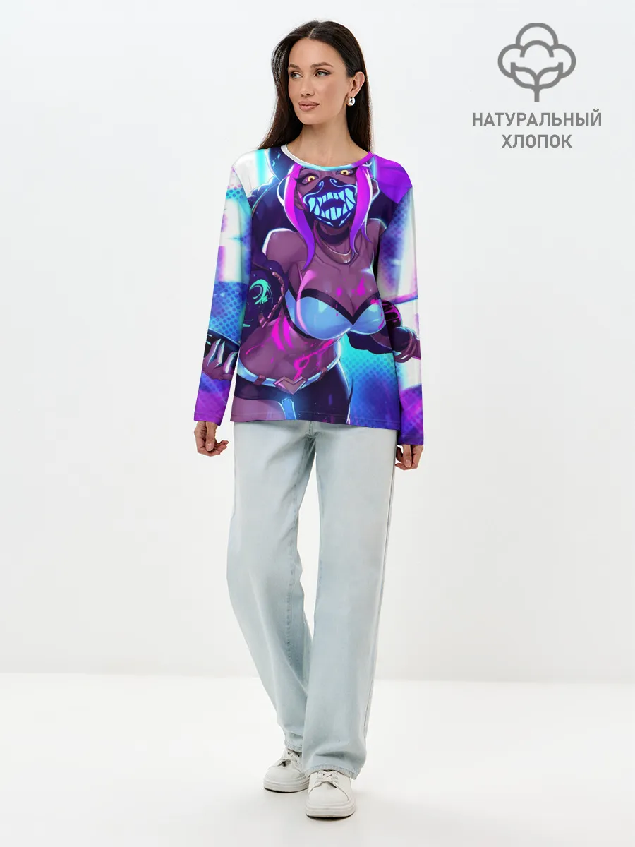 Лонгслив женский. Хлопок / Акали