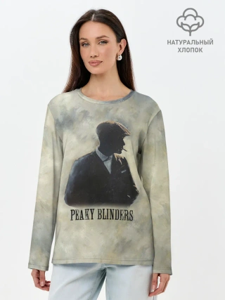 Лонгслив женский. Хлопок / Острые козырьки