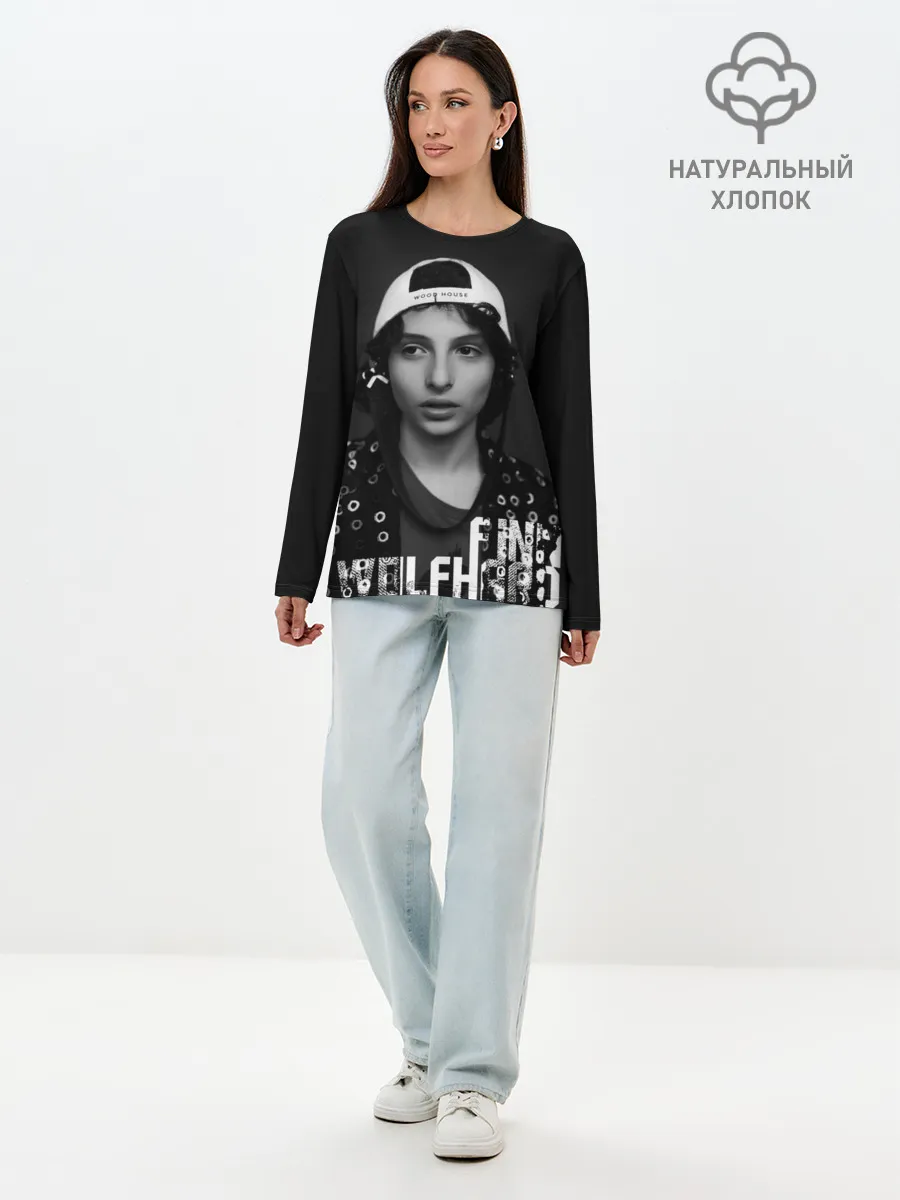 Лонгслив женский. Хлопок / finn wolfhard