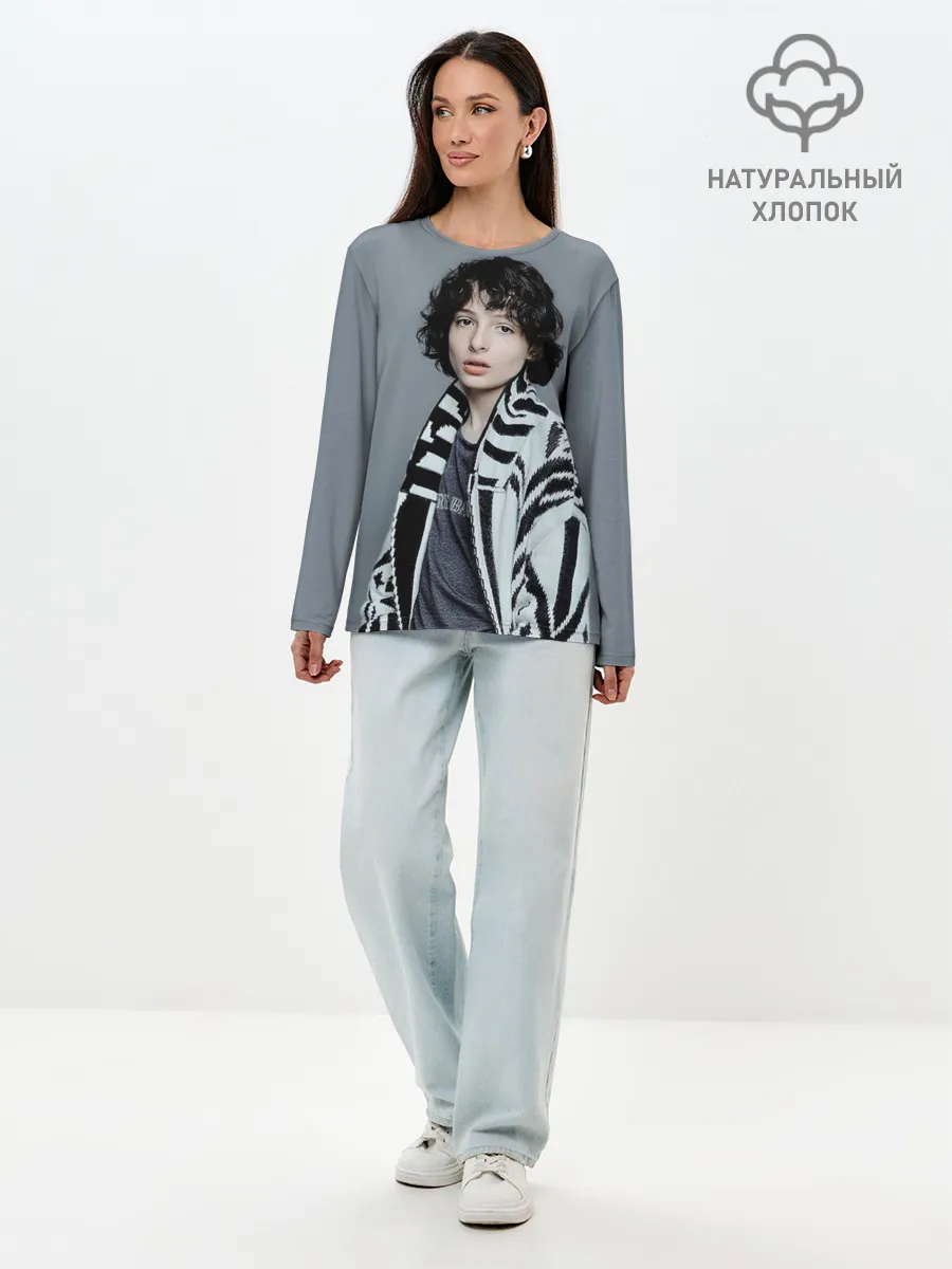 Лонгслив женский. Хлопок / finn wolfhard