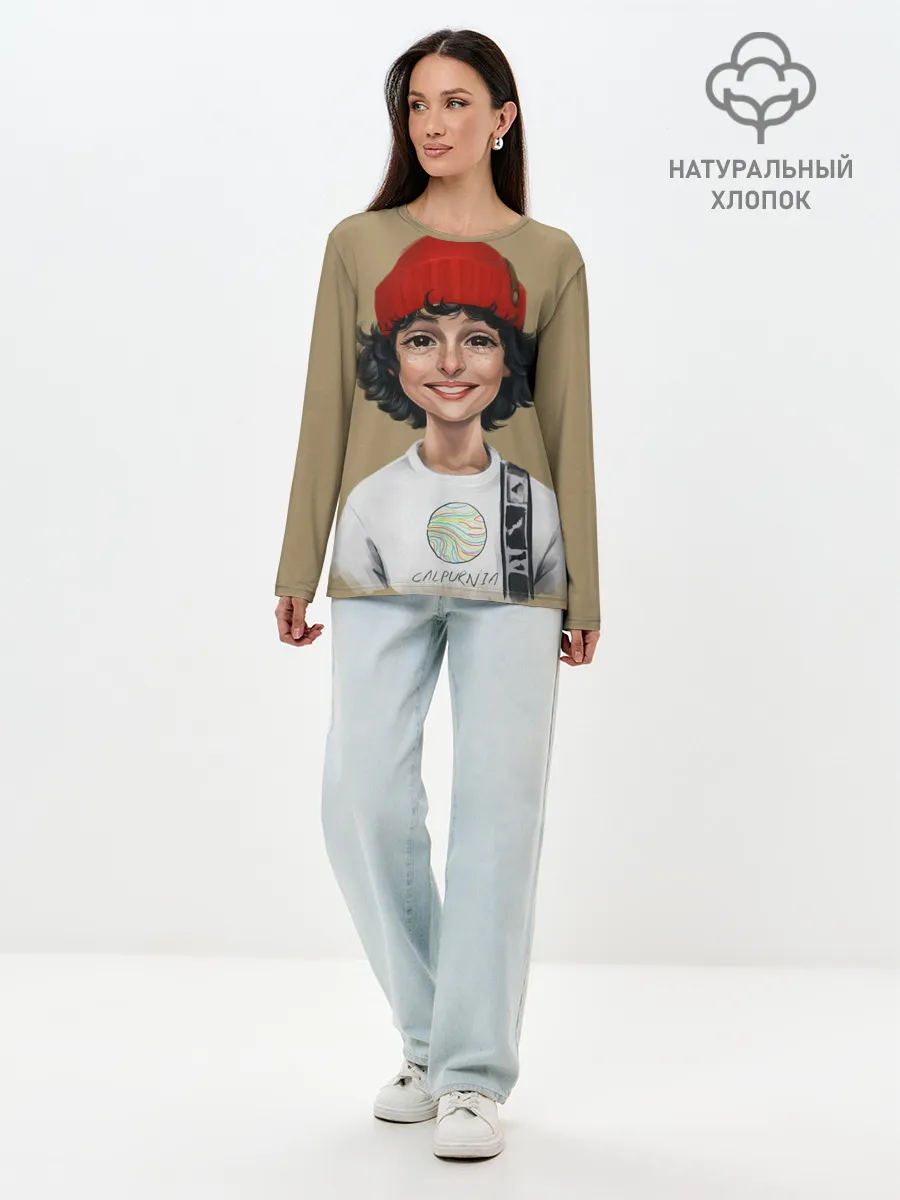 Лонгслив женский. Хлопок / finn wolfhard