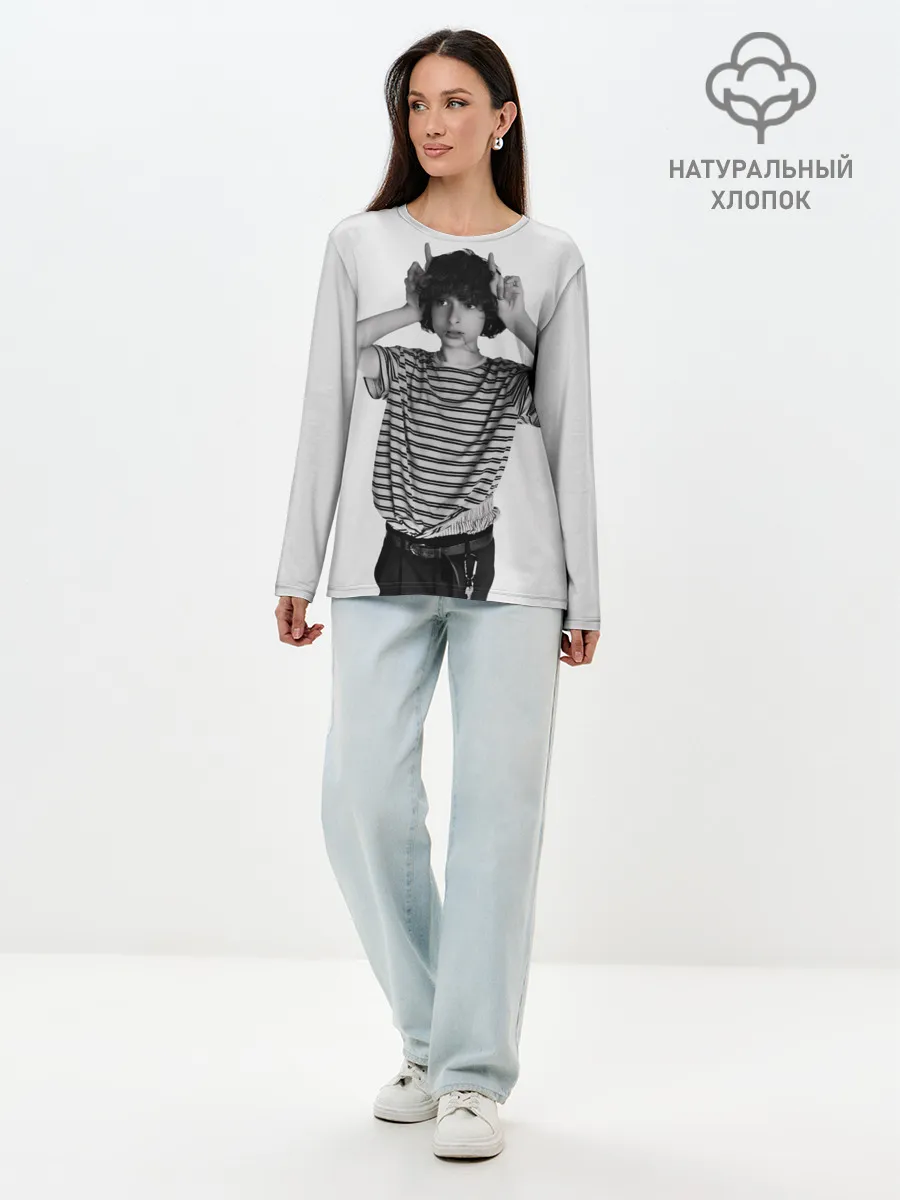 Лонгслив женский. Хлопок / finn wolfhard