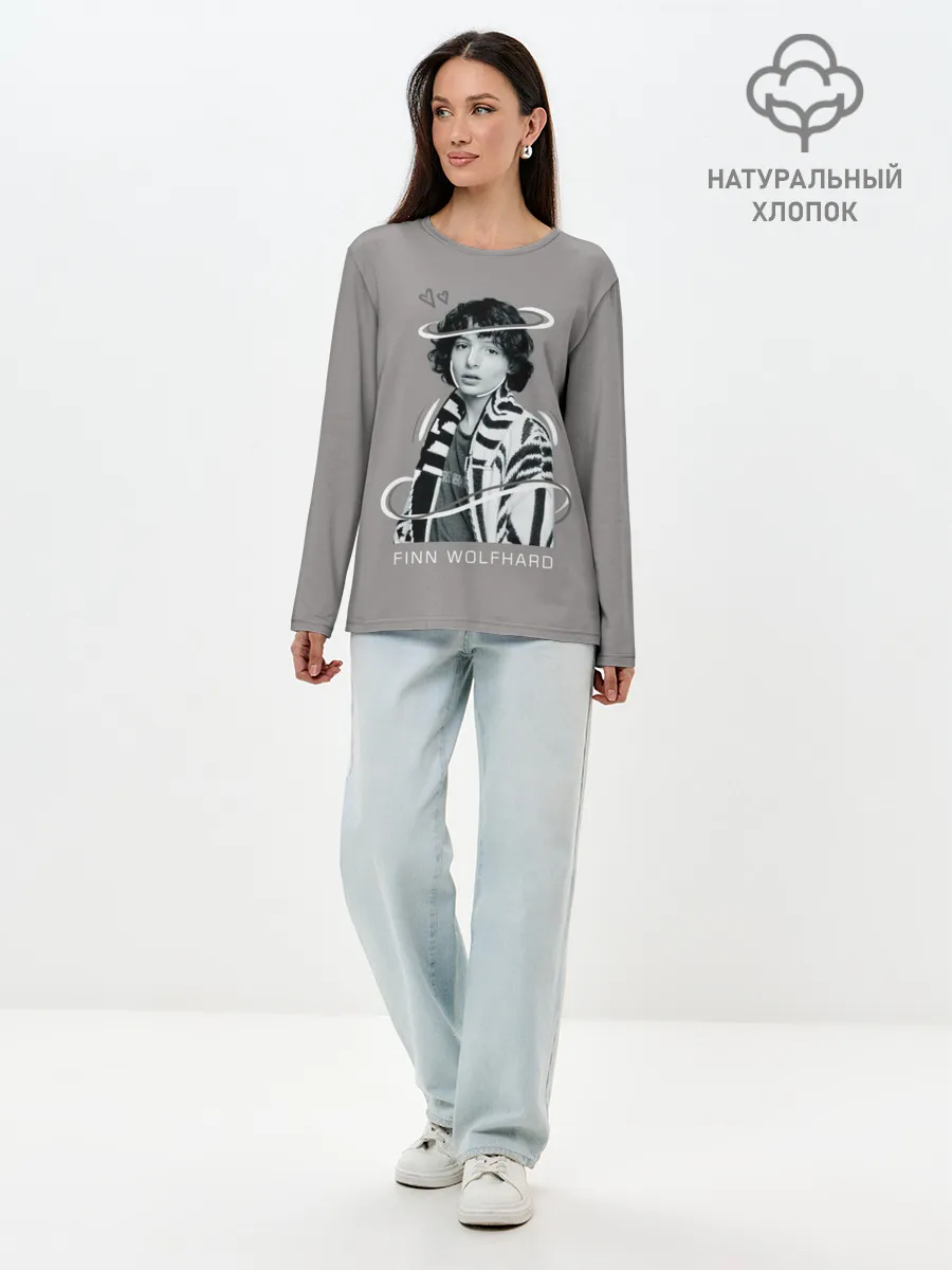 Лонгслив женский. Хлопок / finn wolfhard
