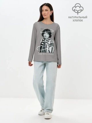 Лонгслив женский. Хлопок / finn wolfhard