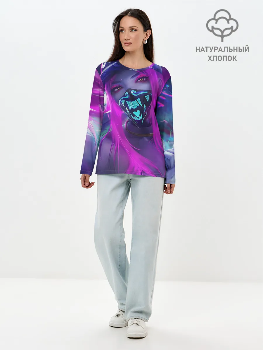 Лонгслив женский. Хлопок / Акали