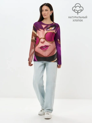 Лонгслив женский. Хлопок / Эвелинн