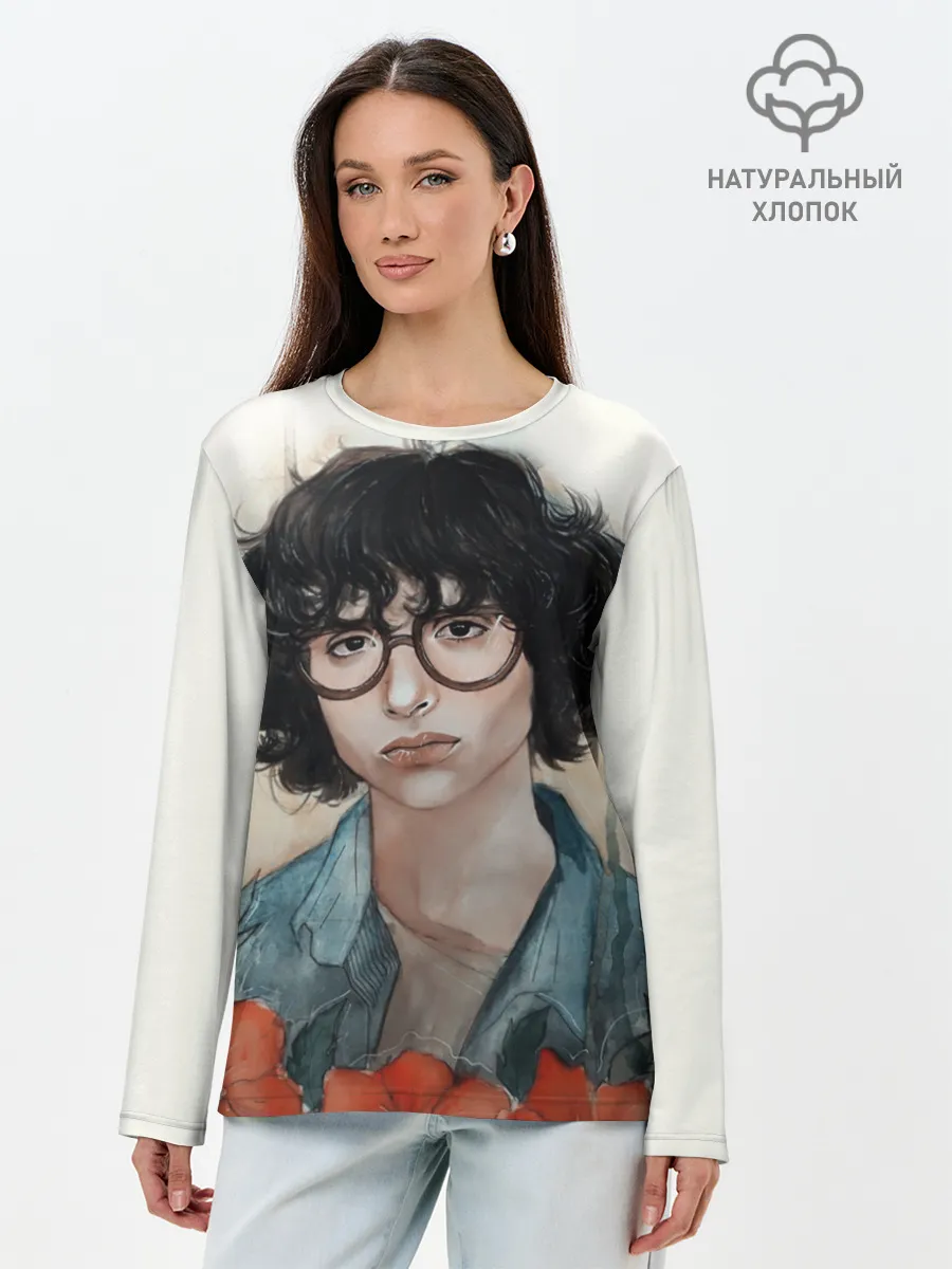 Лонгслив женский. Хлопок / finn wolfhard