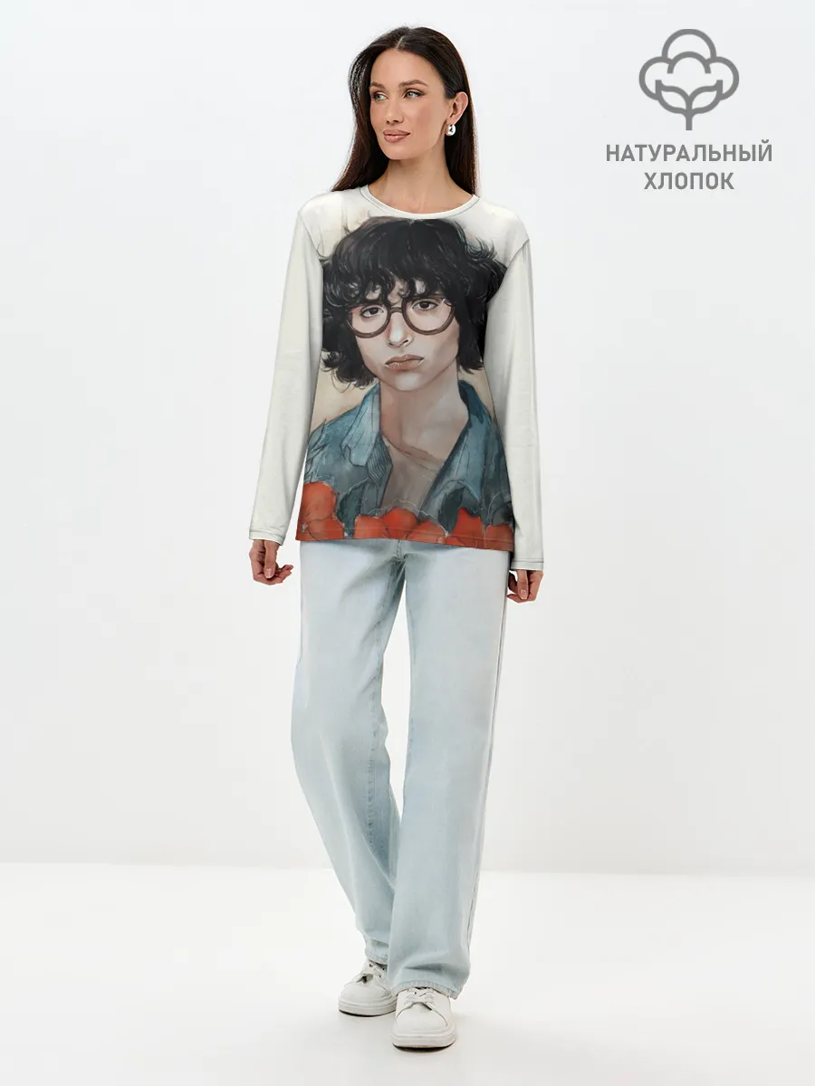 Лонгслив женский. Хлопок / finn wolfhard