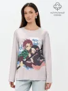 Лонгслив женский. Хлопок / Tanjirou & Nezuko