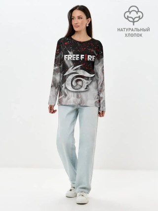 Лонгслив женский. Хлопок / GARENA FREE FIRE