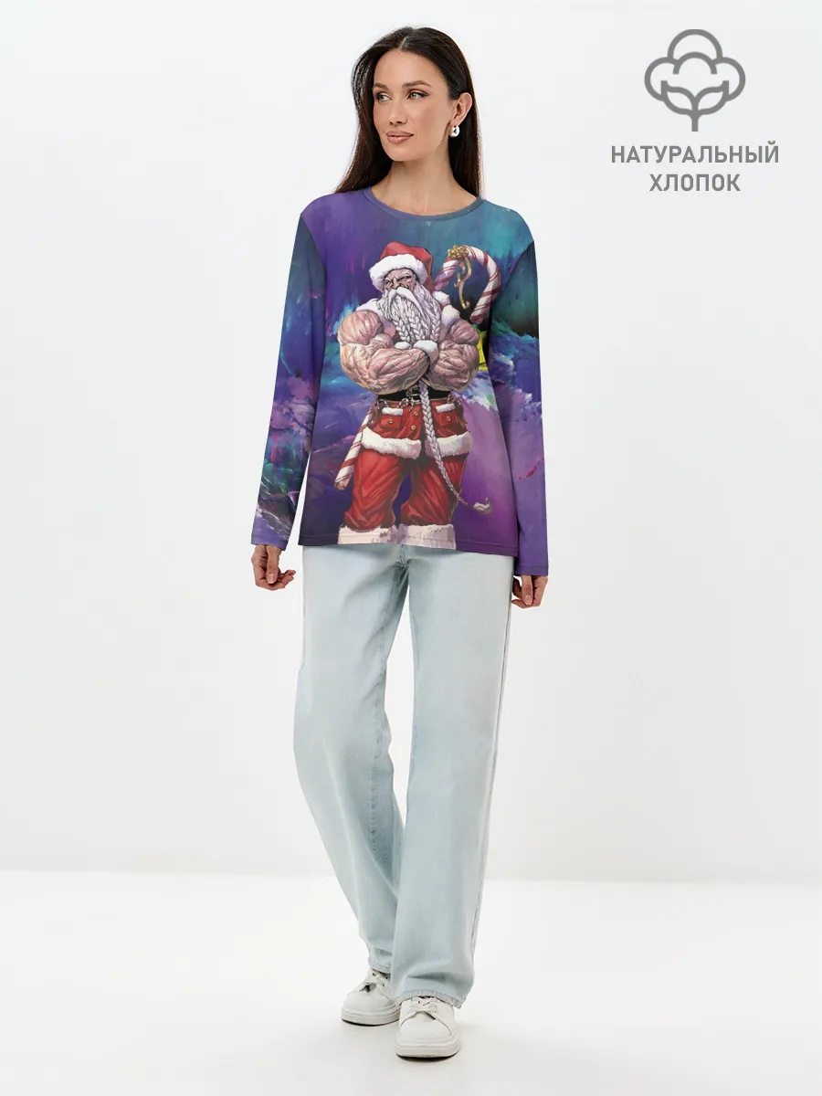 Лонгслив женский. Хлопок / Крутой дед